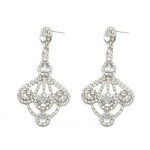 Gatsby Crystal Pave Baroque Bridal Earrings